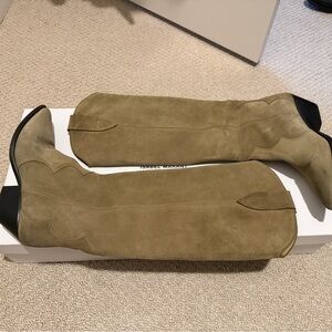 Isabel Marant Tan Suede Western Boots